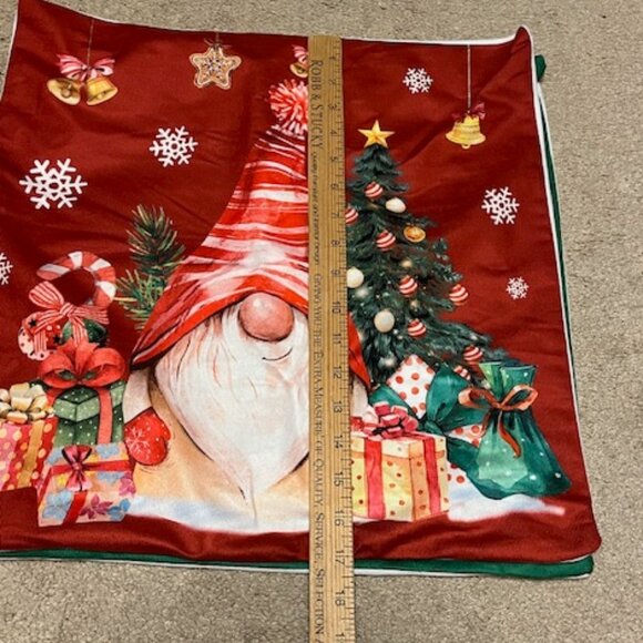 Two Christmas 17" Pillow Covers Case Light Up Let It Snow/Christmas Gnome - Picture 8 of 14